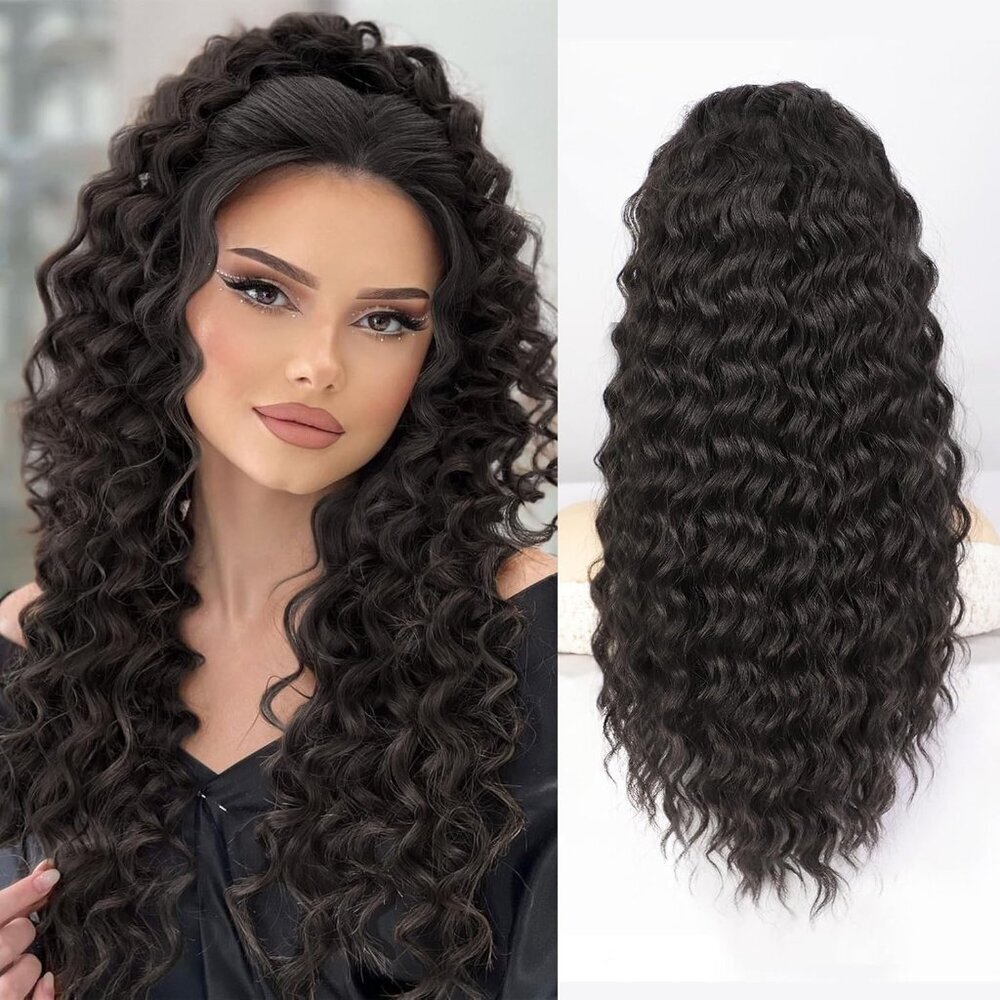 Curly Ponytail Extension Drawstring Hairpiece for Black Women 22 Inch Synthetic